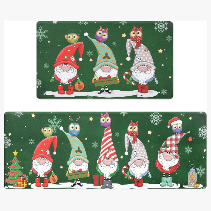 Playful Holiday-Themed Kitchen Mat Set Kalsten