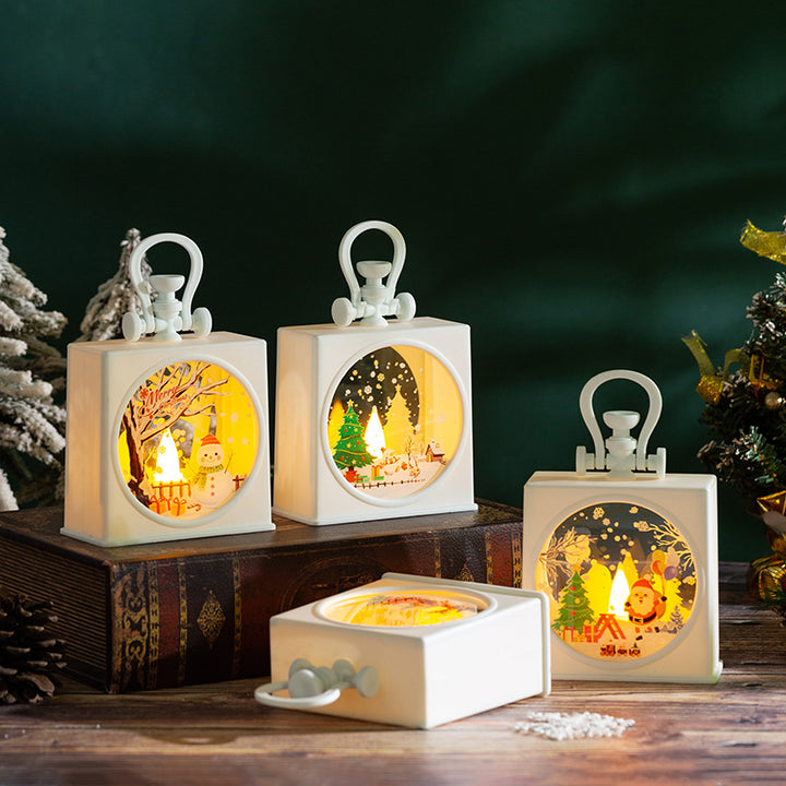 Decorative Christmas lantern with LED lighting