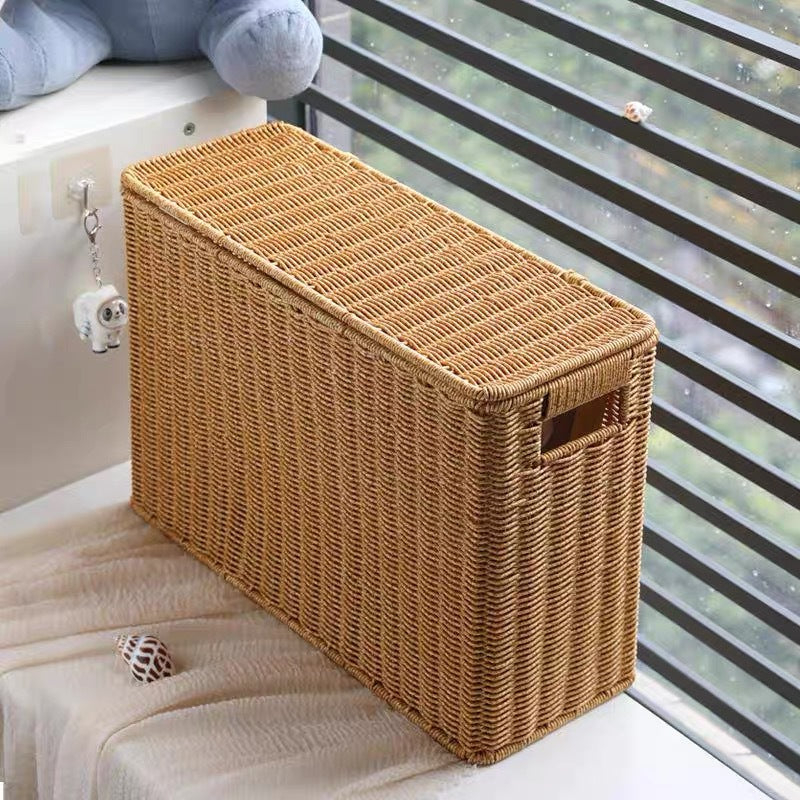 Women Multifunctional Rattan Basket with Lid Kalsten