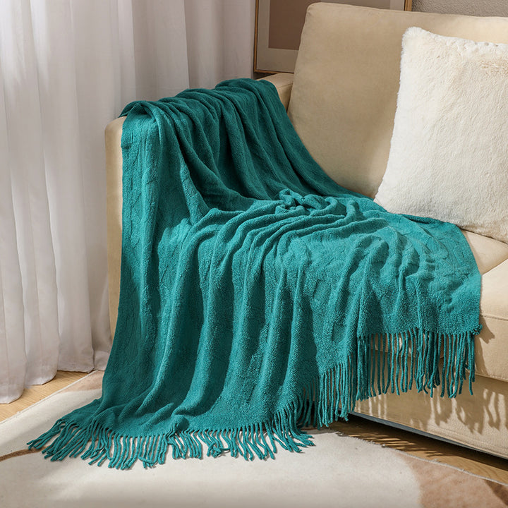 Cozy Knitted Throw Blanket
