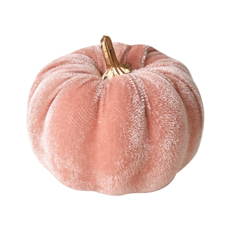 Samth Pumpkin Decoration Figure with Gold-colored Stem