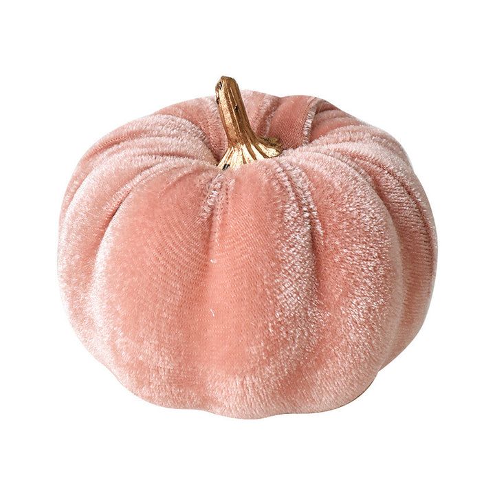 Samth Pumpkin Decoration Figure with Gold-colored Stem