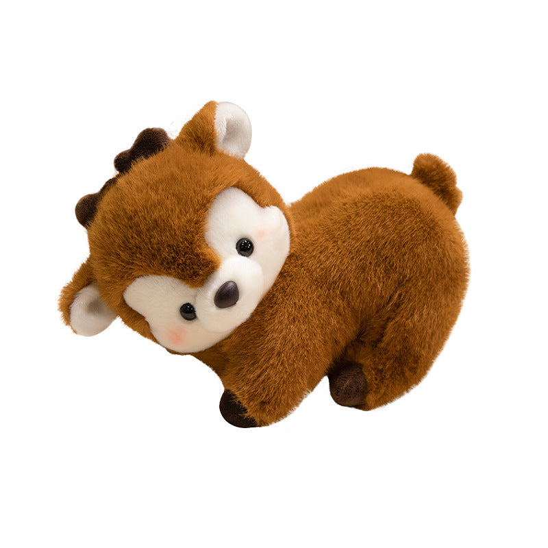 Soft Plush Sitting Deer Stuffed Animal with Ultra-Soft Fur Kalsten