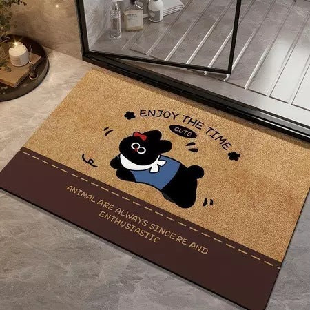 Playful Dog-Themed Bath Rug