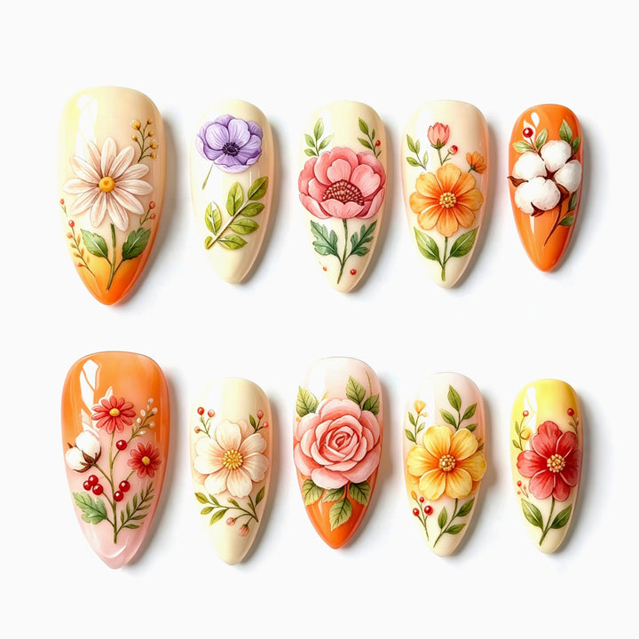 Decorative Floral Nail Art Kalsten