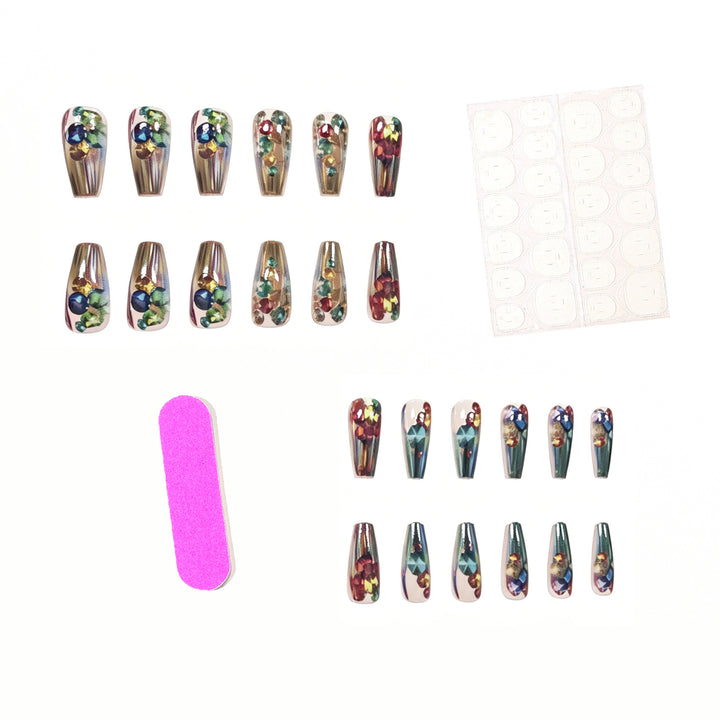 Decorative Crystal Acrylic Nail Enhancements Kalsten