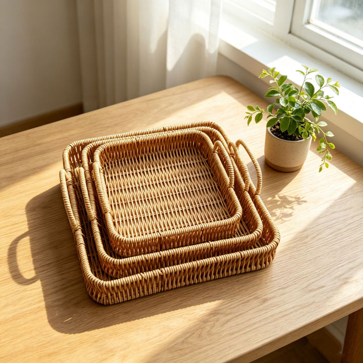 Handmade Woven Serving Tray Kalsten