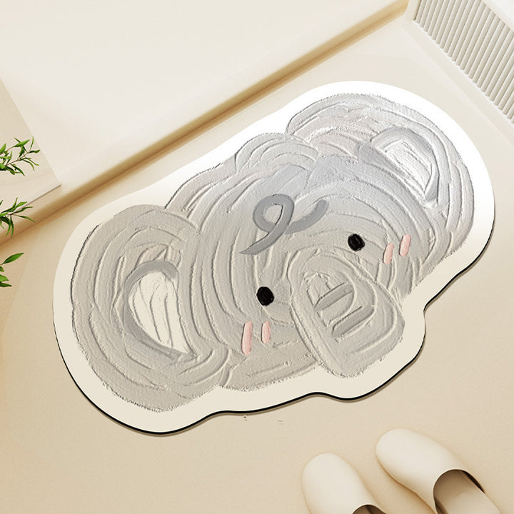 Playful Avocado-Themed Floor Mat
