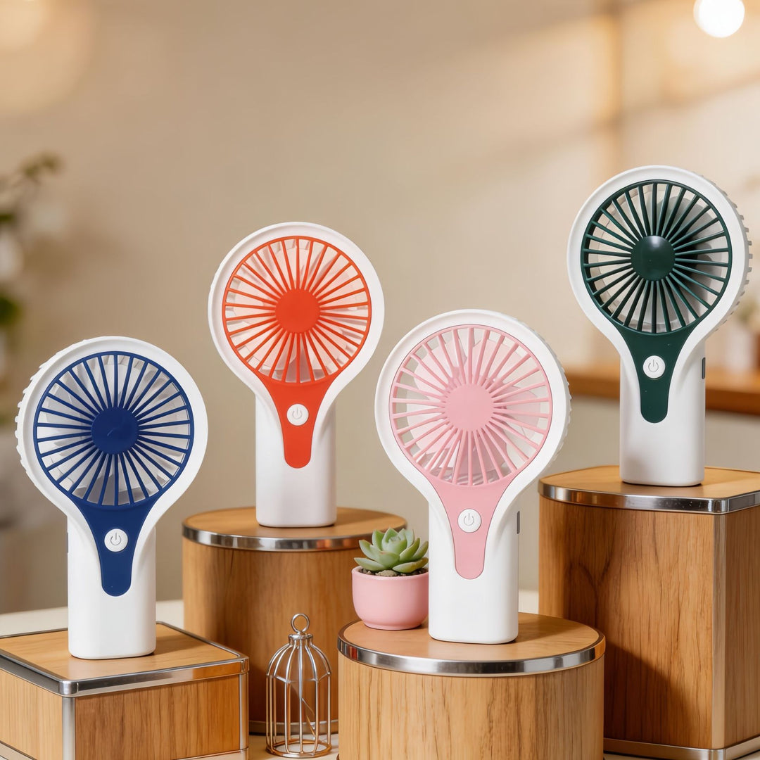 Portable USB Hand Fan with Ergonomic Handle and Variable Speed Control Kalsten