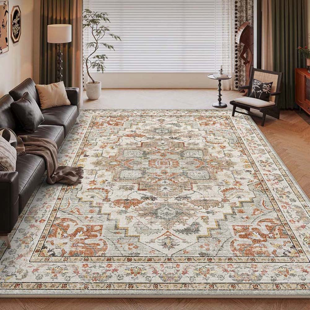 Vintage Floral Pattern Area Rug
