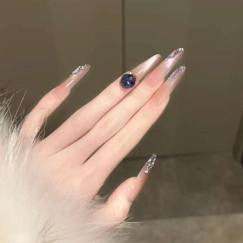 Artistic Stiletto Press-On Nail Set with Glitter and Gemstone Accents Kalsten