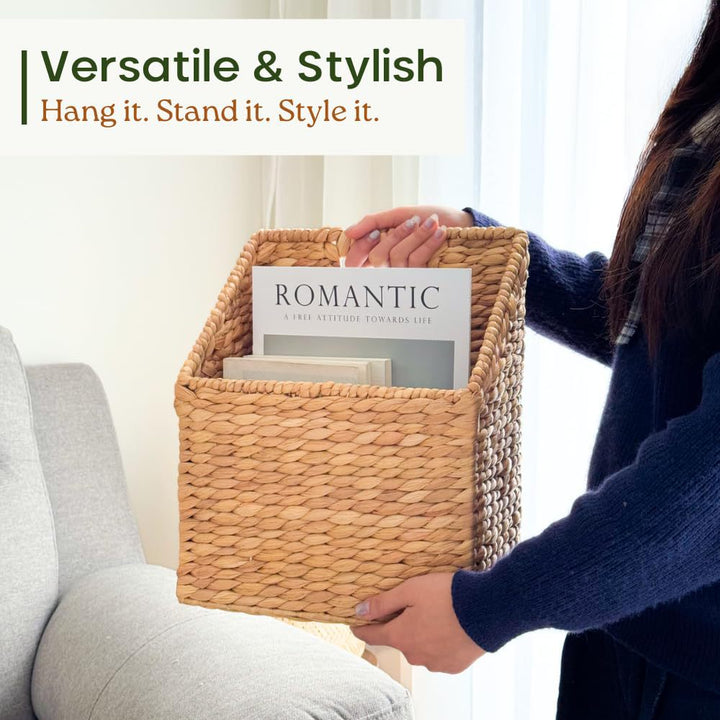 Decorative Woven Trash Bin Kalsten