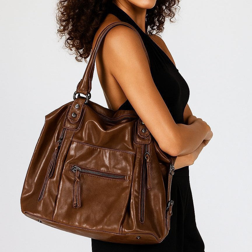 Luxurious Leather Hobo Bag