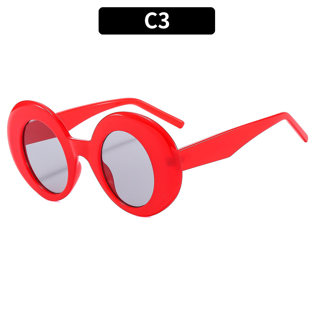 Oversized Round Frame Sunglasses