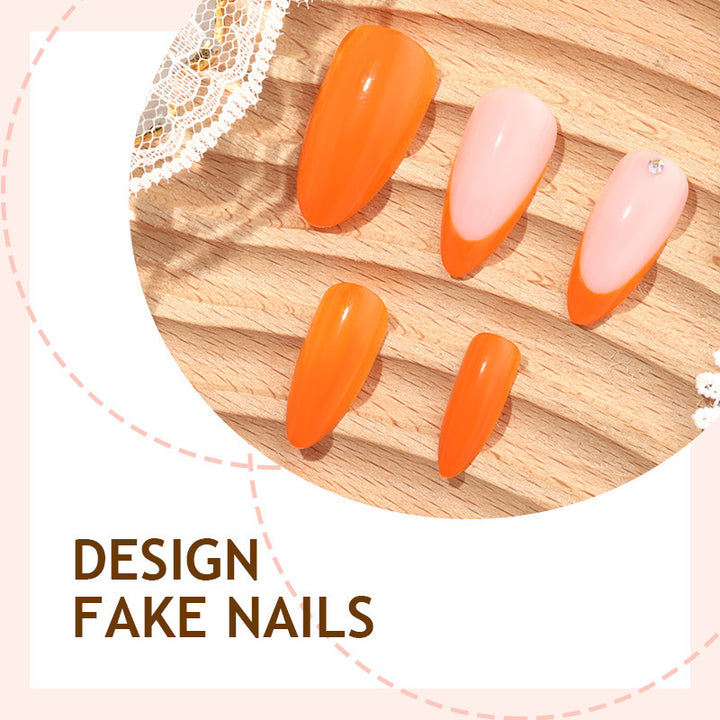 Nail Art Set with Elegant Designs and Artificial Gemstone Accents Kalsten