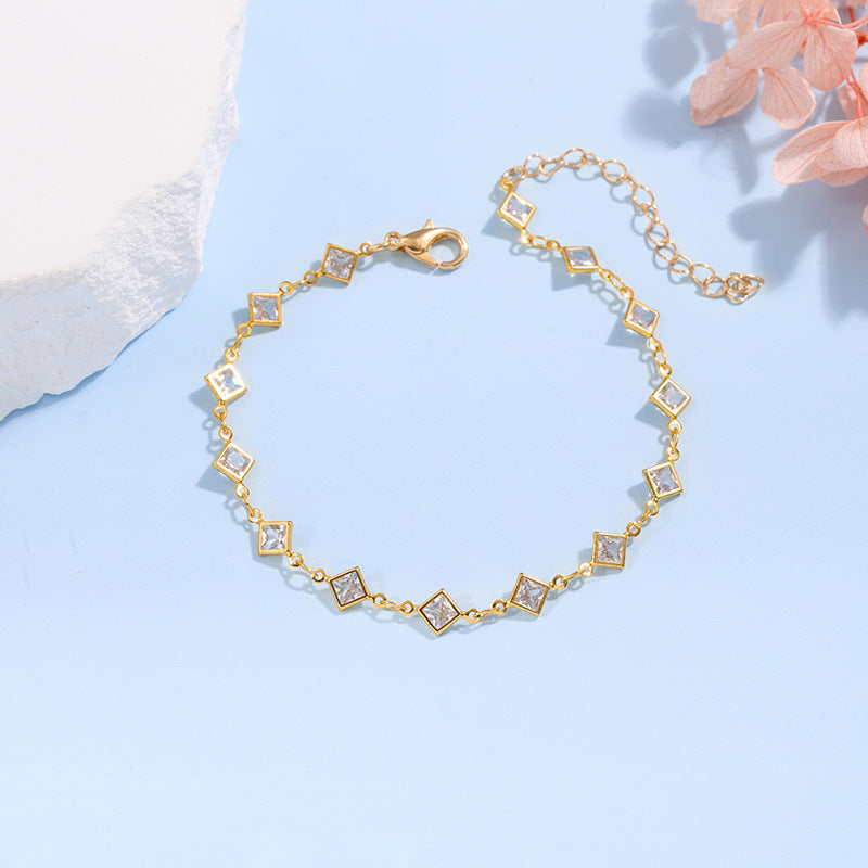 Elegant Glass Chain Bracelet Kalsten
