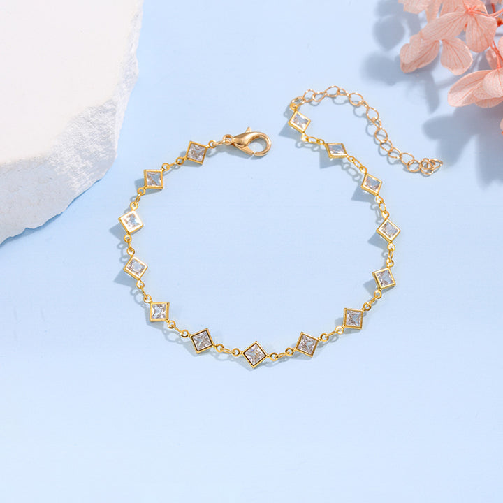 Elegant Glass Chain Bracelet Kalsten