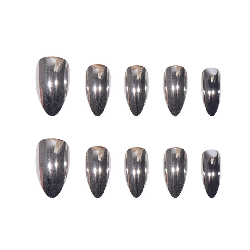 Long Pointed Press-On Nails with High Gloss Finish Kalsten