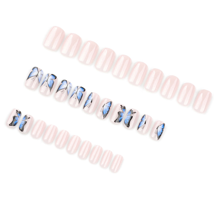 Artificial Nail Art with Butterfly Design Kalsten