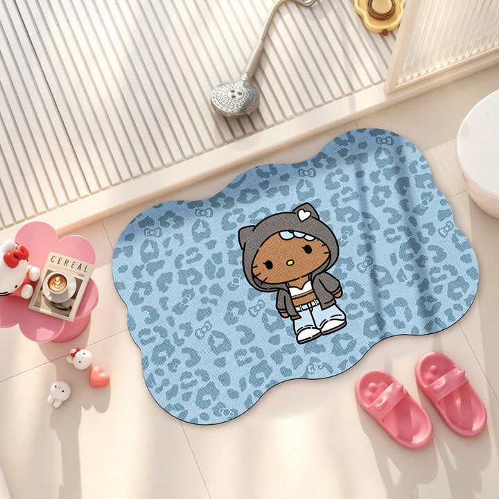 Cute Cartoon-Themed Plush Bath Mat
