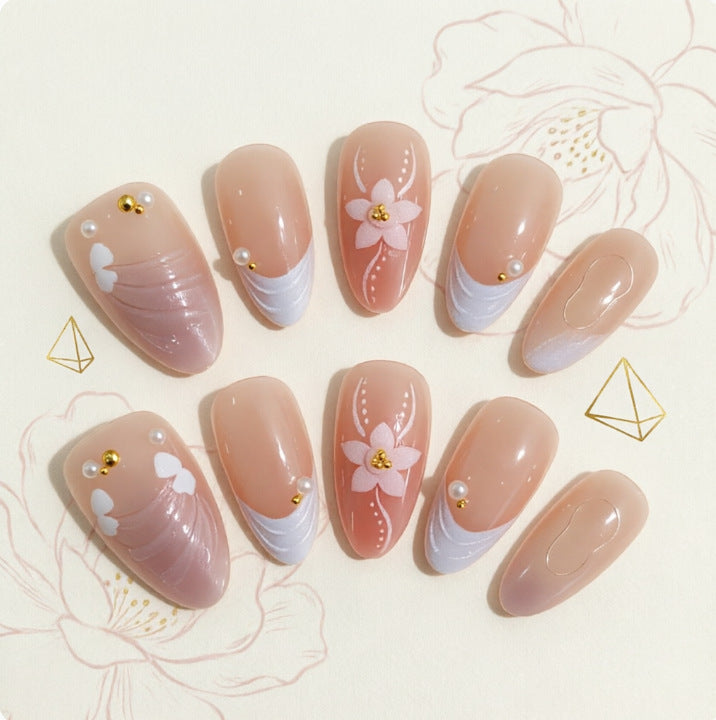 Artificial nails with floral details Kalsten