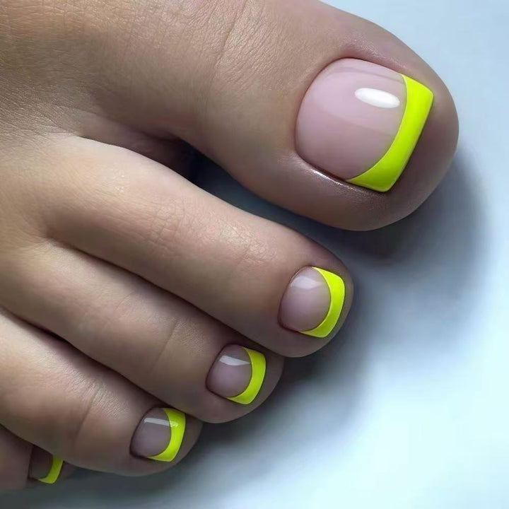 Nail art set with neon French design Kalsten