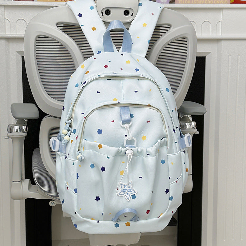 Backpack with Colorful Star Pattern and Versatile Compartments Kalsten