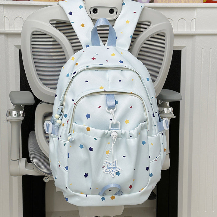 Backpack with Colorful Star Pattern and Versatile Compartments Kalsten
