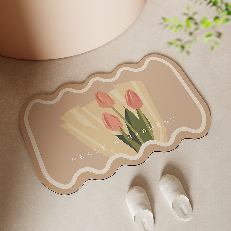 Floral Decorative Area Mat for Home Decor