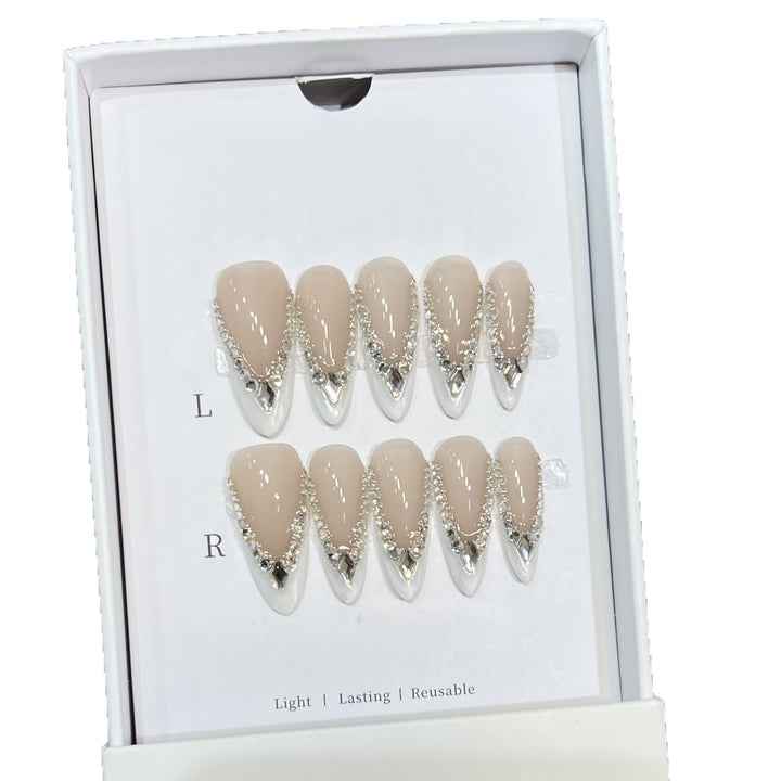 Decorative Floral Stiletto Press-On Nail Set Kalsten