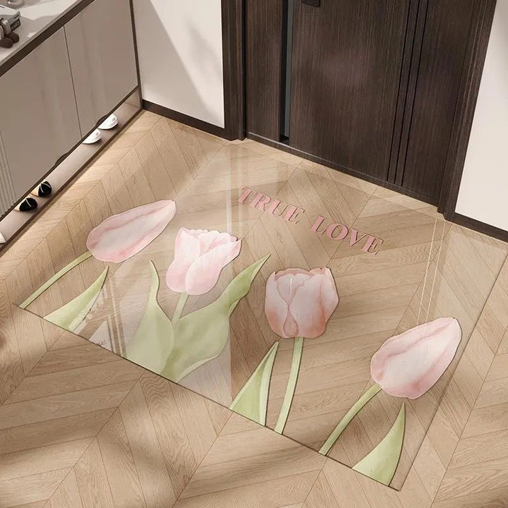 Playful Smiley Face Decorative Mat