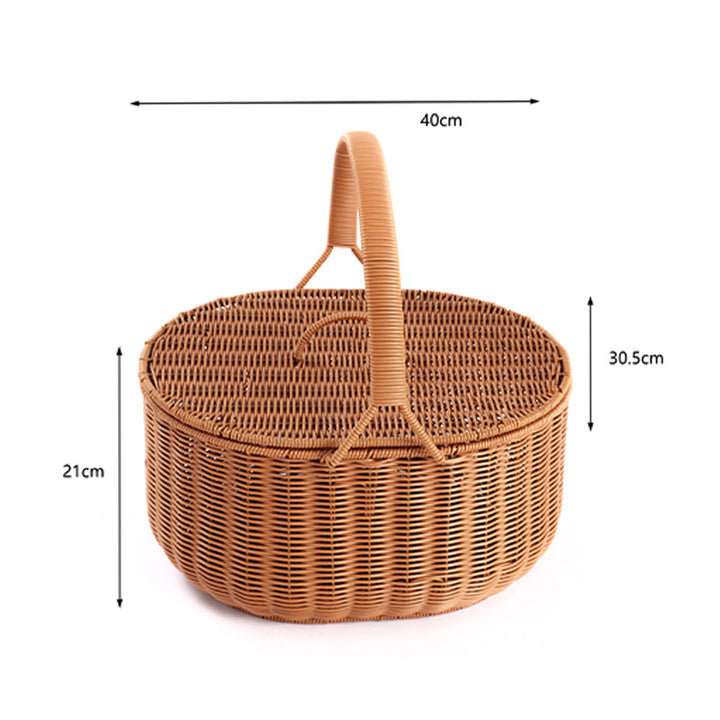 Stylish Woven Storage Basket with Lid Kalsten