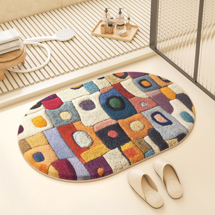 Colorful Geometric Design Bath Mat Kalsten