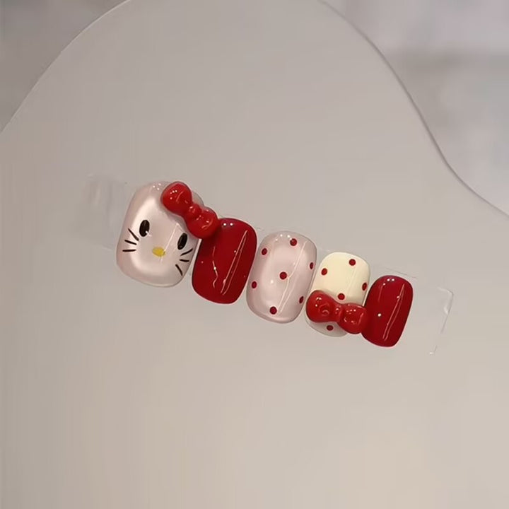 Elegant Foil and Floral Press-On Nail Set Kalsten