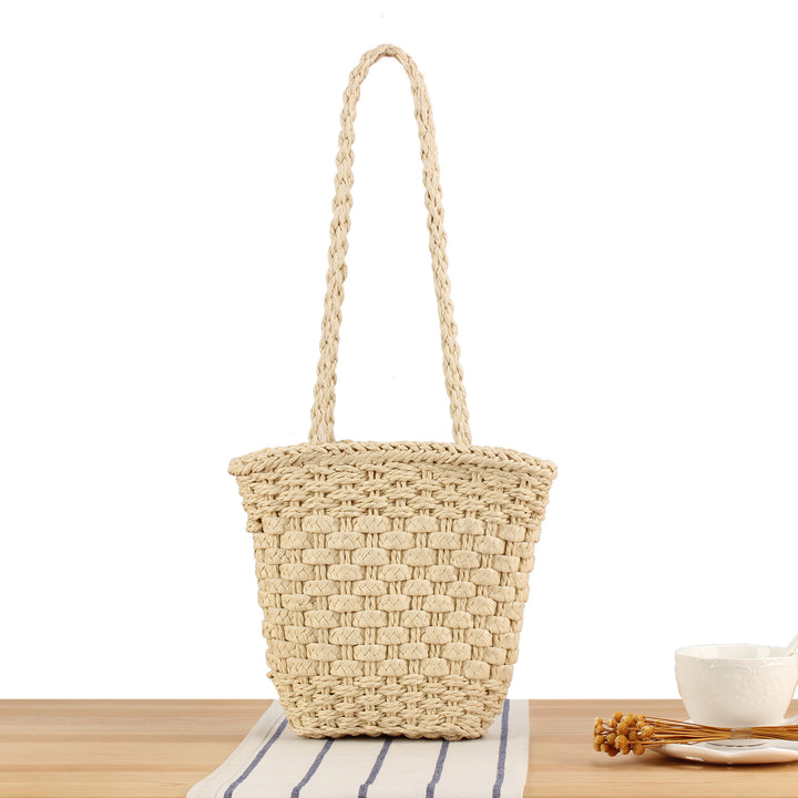 Braided natural material tote bag Kalsten