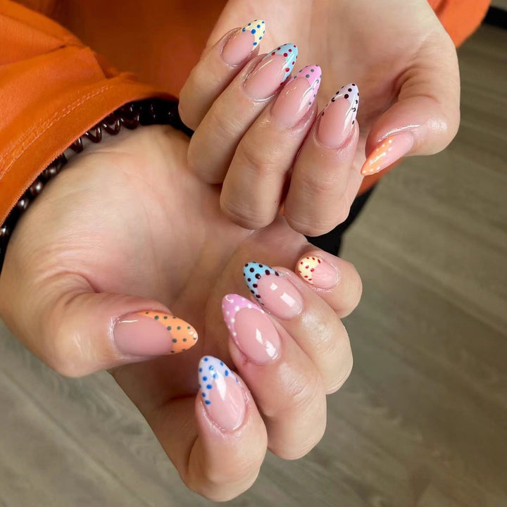 Artificial nail set with colorful minimal design Kalsten