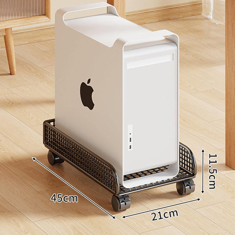 Rolling Mesh CPU Tower Stand with Locking Casters