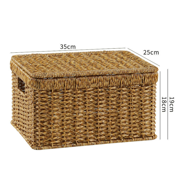 Handcrafted Rectangular Wicker Storage Box Kalsten