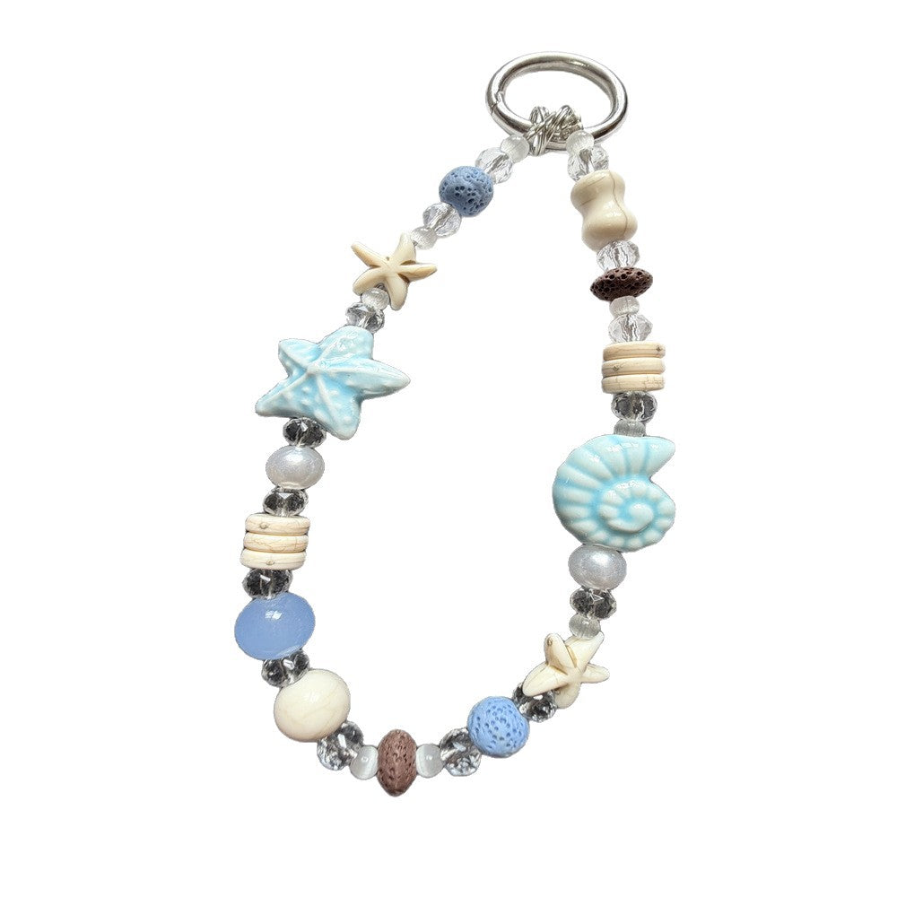 Beach-Themed Beaded Keychain Kalsten