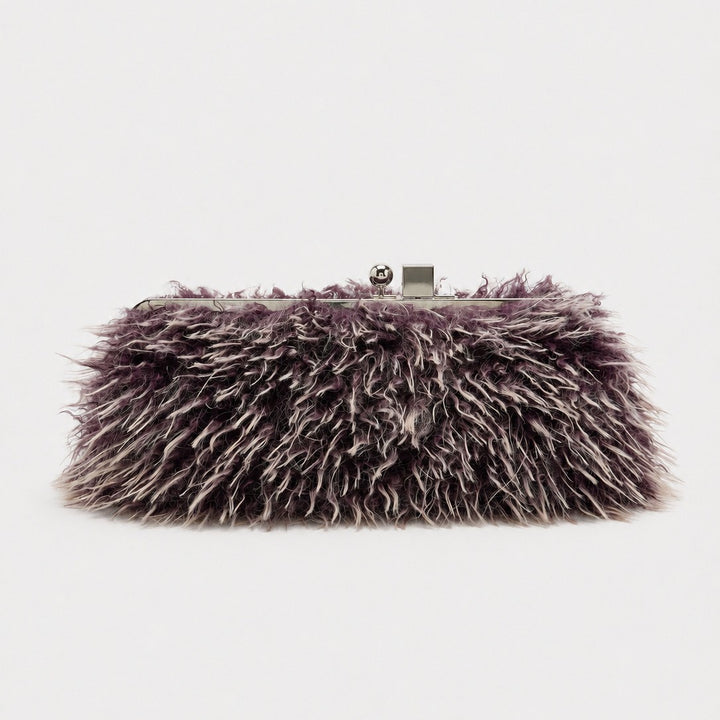 Plush Faux Fur Evening Clutch