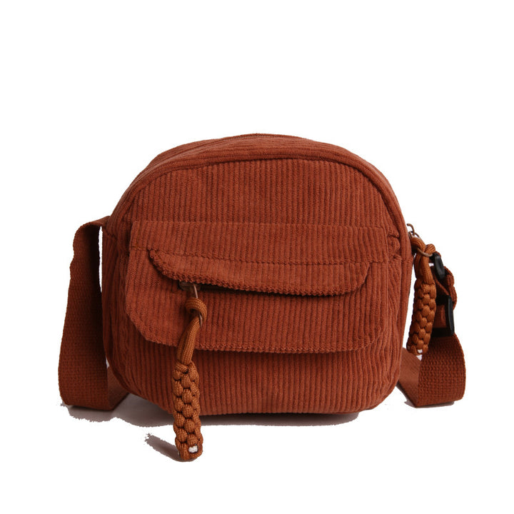 Textured Corduroy Crossbody Bag
