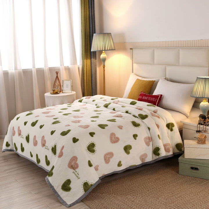 Women's Fluffy Cuddle Blanket with Playful Cloud Pattern Kalsten