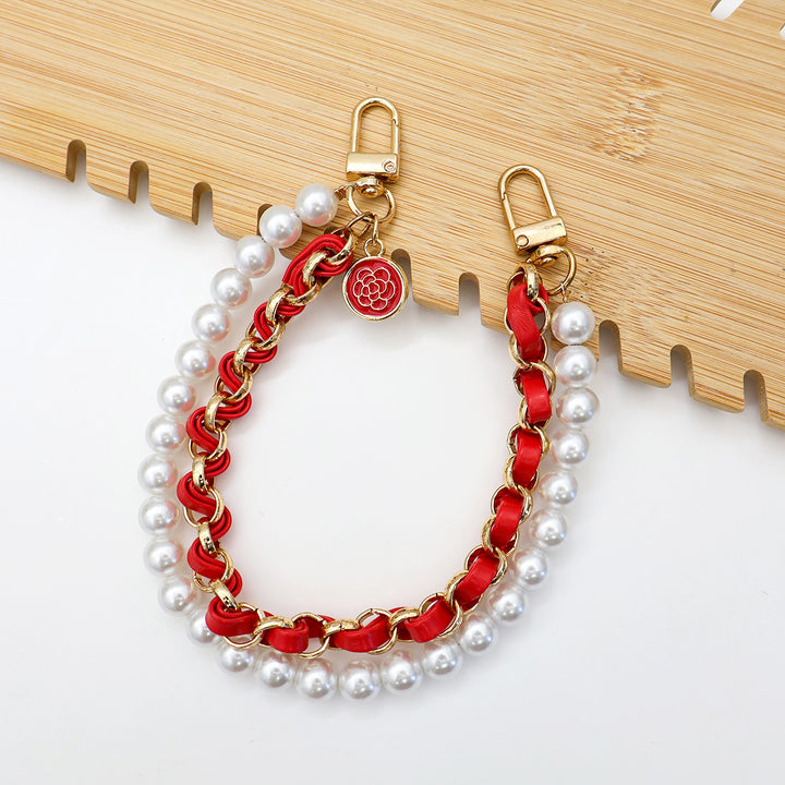 Chic Pearl-Chain Eyewear Holder Kalsten