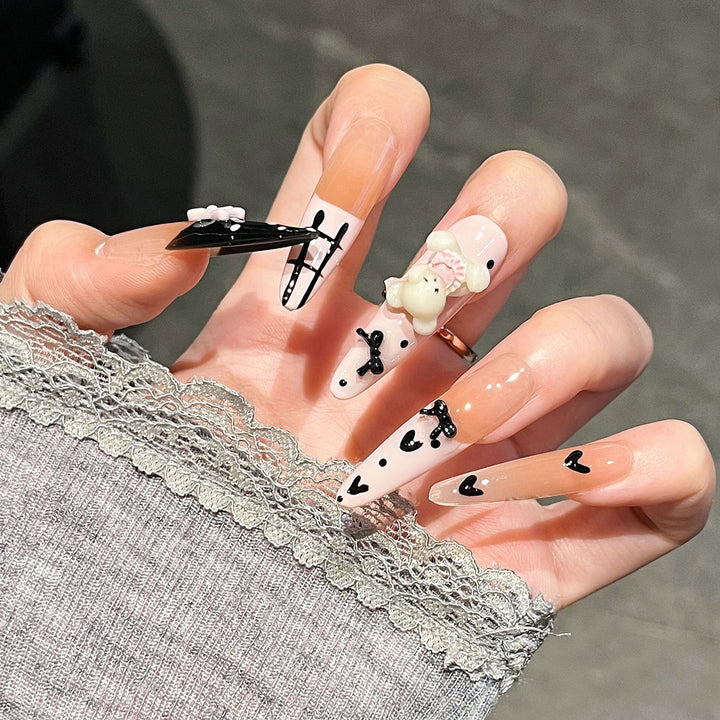 Creative 3D Character-Themed Press-On Nail Art Kalsten