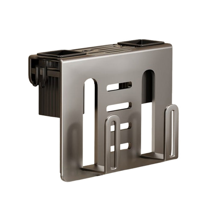Wall-Mounted Stainless Steel Kitchen Cutting Board and Lid Organizer Rack