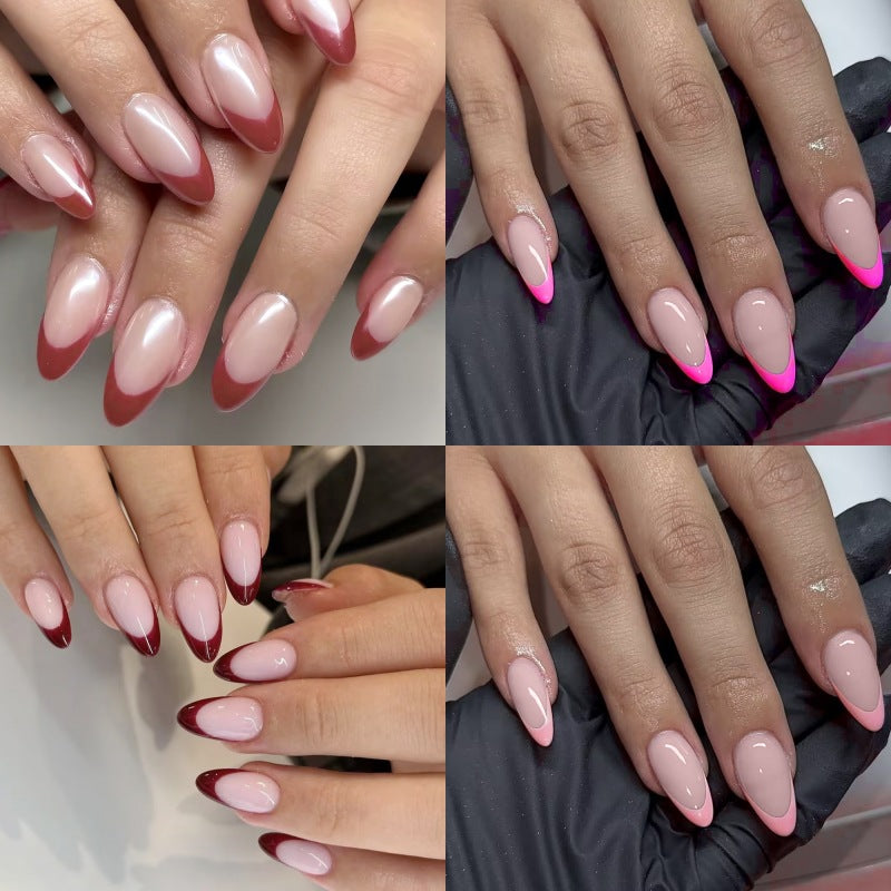 Elegant French Tip Press-On Nail Set Kalsten