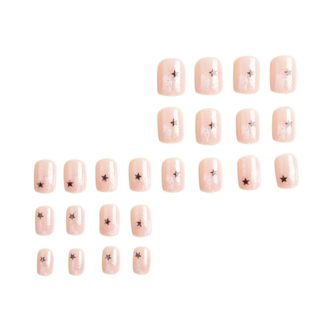 Artistic Star-Embellished Press-On Nails Kalsten