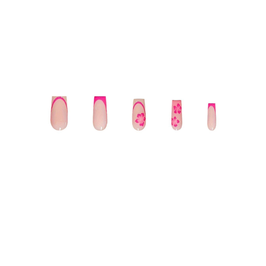 Floral Design Press-On Nail Art Kalsten