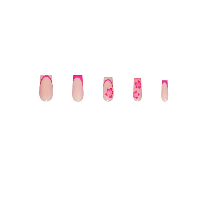 Floral Design Press-On Nail Art Kalsten