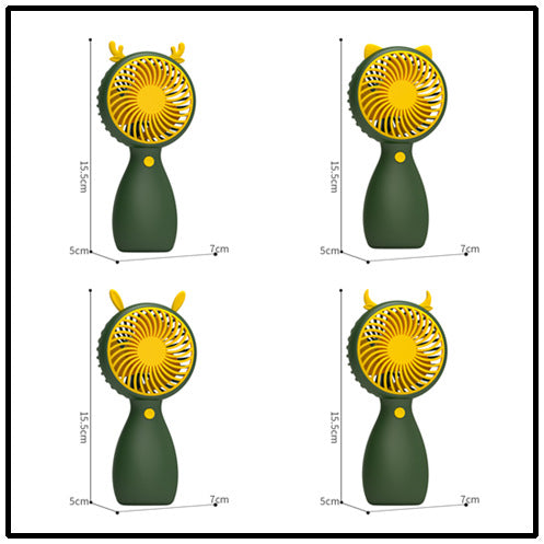 Unisex Portable Hand Fan with Cheerful Animal Design Kalsten